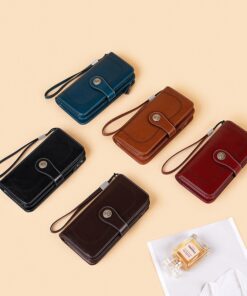 Cnoles Genuine Leather Vintage Female Large Long Purse 5