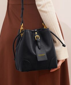 Cnoles New Female Bucket Bag Genuine Leather Crossbody Bags 5