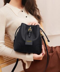 Cnoles New Female Bucket Bag Genuine Leather Crossbody Bags 6