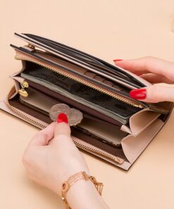 Cnoles Long Envelope Wallet Soft Leather Women Purses Handbag 4