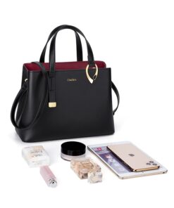 Cnoles Genuine Leather Solid Color Satchel Shoulder Bag 5