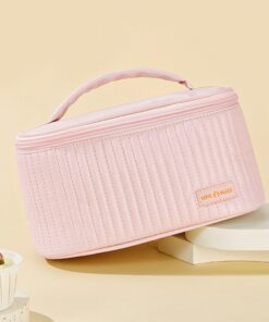 Cnoles New Cream Cake Girl Makeup Bag Portable Travel Women Cosmetic Bag Toiletries Organizer Storage Makeup Cases 1