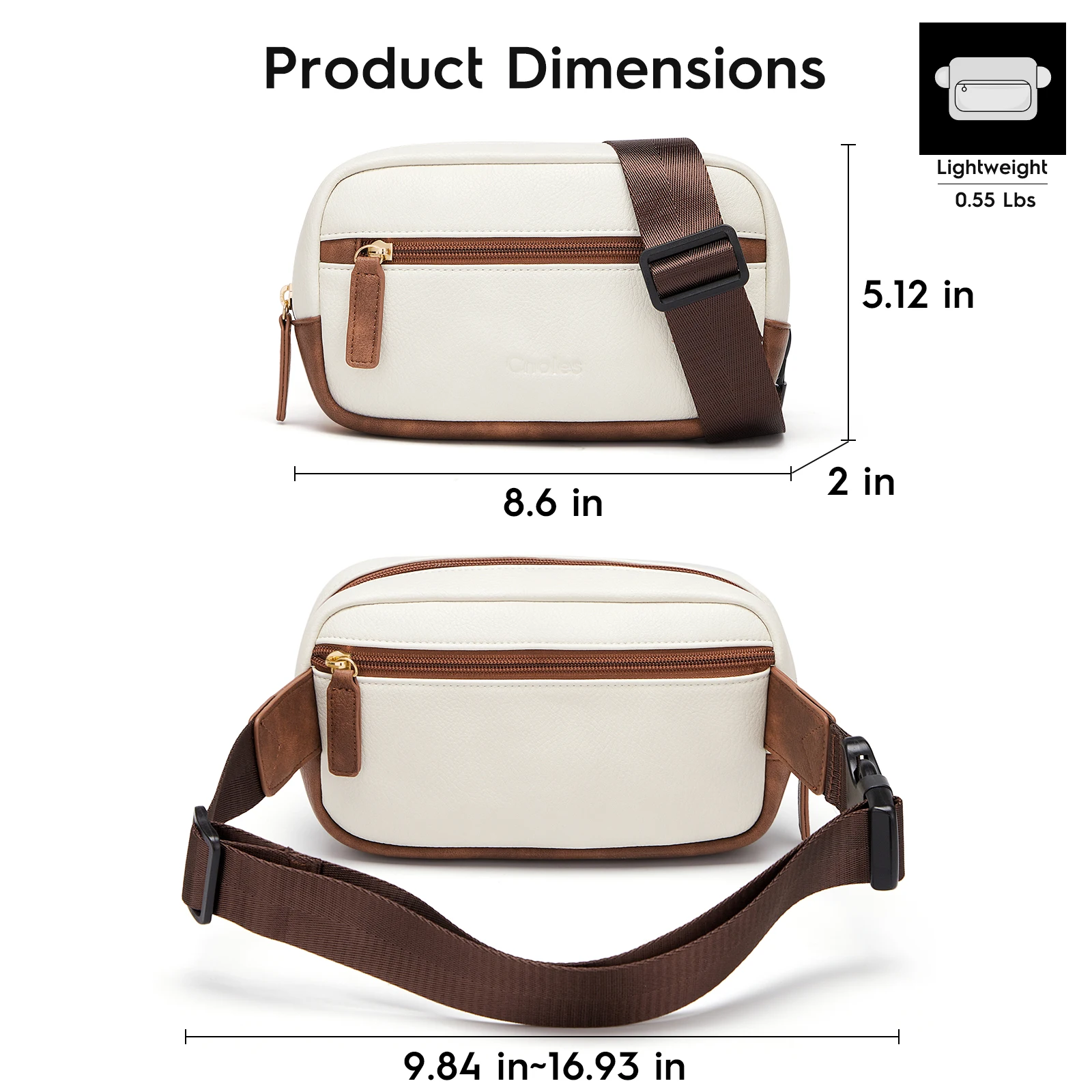 Cnoles Belt Bag for Women Fanny Pack Crossbody Bags - Image 6