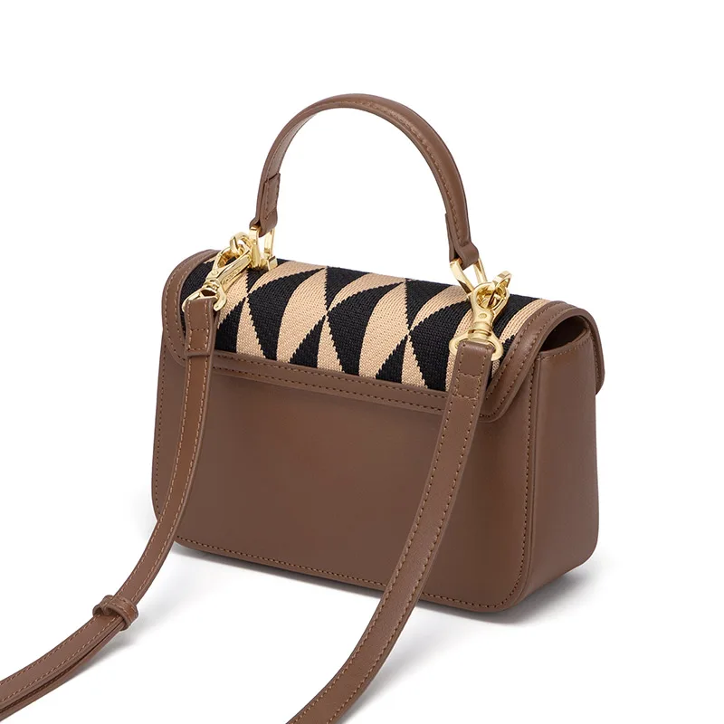 Cnoles Fashion Checkerboard Vintage Women Shoulder Bag - Image 3