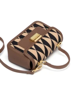 Cnoles Fashion Checkerboard Vintage Women Shoulder Bag - Image 5