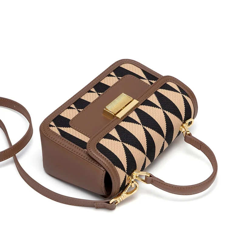 Cnoles Fashion Checkerboard Vintage Women Shoulder Bag - Image 5