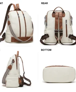 Alternative view of Cnoles Leather Backpack Purse for Women Large
