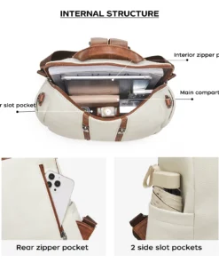 Cnoles Leather Backpack Purse for Women Large - Image 3