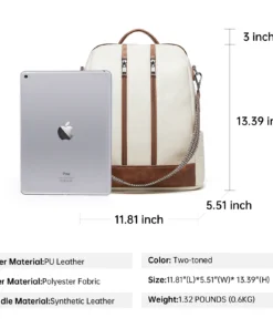 Cnoles Leather Backpack Purse for Women Large - Image 5