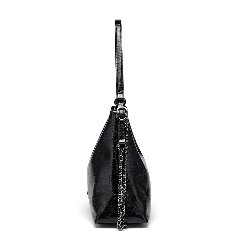 Cnoles Oil Wax Cowhide Leather Crossbody Bag - Image 3