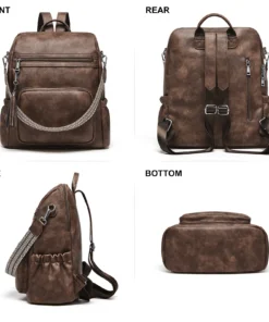 Cnoles Women Backpack Retro Fashion Simple Shoulder Bag - Image 4