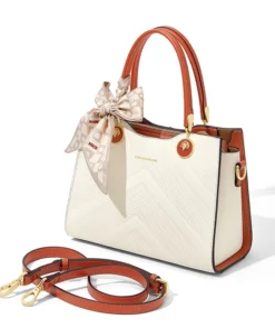 Cnoles Women Elegant Handbags Versatile Simple Retro Gentle Bow Tie - Image 4
