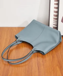 Cnoles Women Tote Bag Versatile Simple Leather Purse Handbags - Image 4