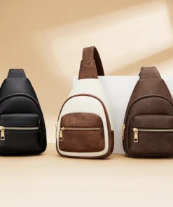 Small Sling Bag for Women Chest Bag Leather Fanny Pack Crossbody - Image 3