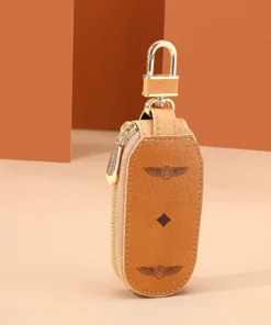 Alternative view of Vintage Small Key Bag Leather Men Women Mini Wallet