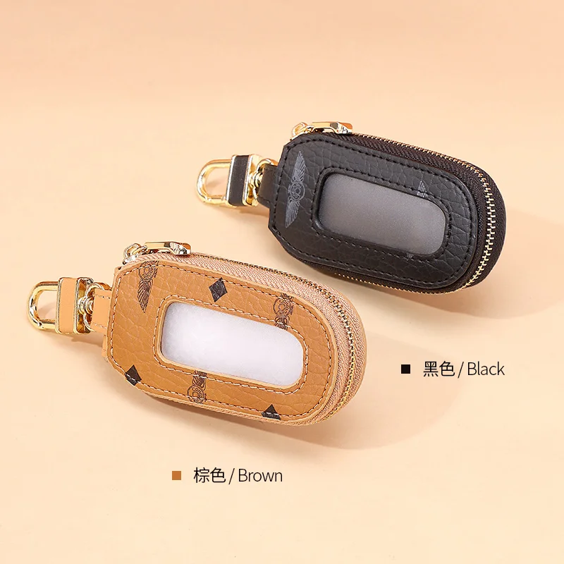 Vintage Small Key Bag Leather Men Women Mini Wallet - Image 3