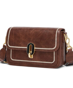 Cnoles Retro Textured Small Square Vintage Commuter Personalized Handbag - Image 6