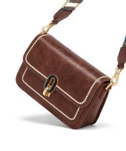 Cnoles Retro Textured Small Square Vintage Commuter Personalized Handbag - Image 4