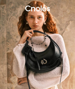 Cnoles Crescent Moon Underarm Bag – Black