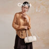 Cnoles Misty Bowling Baguette Bag – Cream