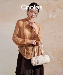 Cnoles Misty Bowling Baguette Bag – Cream
