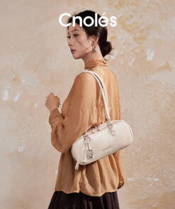 Cnoles Misty Bowling Baguette Bag – Cream