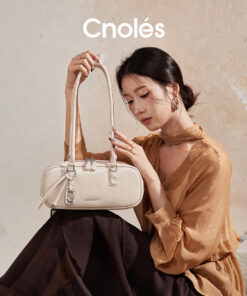 Cnoles Misty Bowling Baguette Bag – Cream