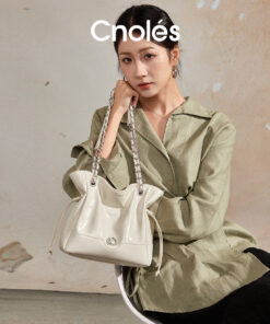 Cnoles Whisper Drawstring Pouch Bag – Ivory