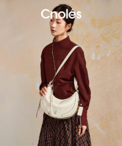 Cnoles Breeze Crescent Underarm Bag – White