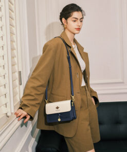 Cnoles Leather Colour-Block Bee Mini Square Bag