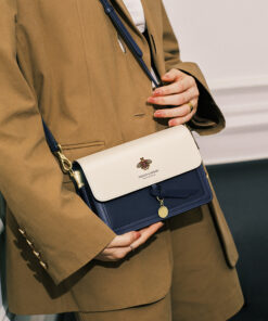 Cnoles Leather Colour-Block Bee Mini Square Bag
