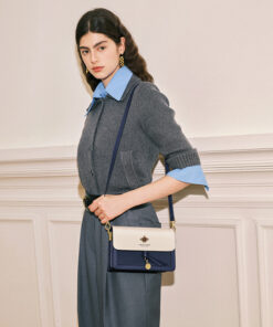 Cnoles Leather Colour-Block Bee Mini Square Bag