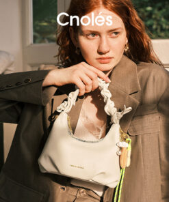 Cnoles Cream Ruched Cloud Bag