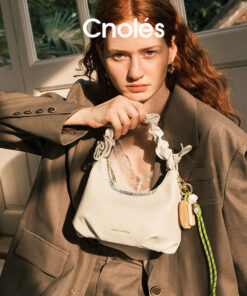 Cnoles Cream Ruched Cloud Bag