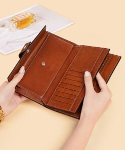 Cnoles Multifunction Cowhide Women Wallets Purse 5