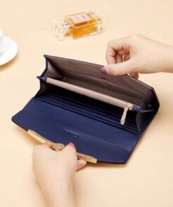 Cnoles Luxury Women Wallets 2022 Female Large Long Purse Card Holder 4